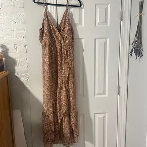 KIRUNDO Womens Summer Maxi, rust/orange and white print, size XL NWT